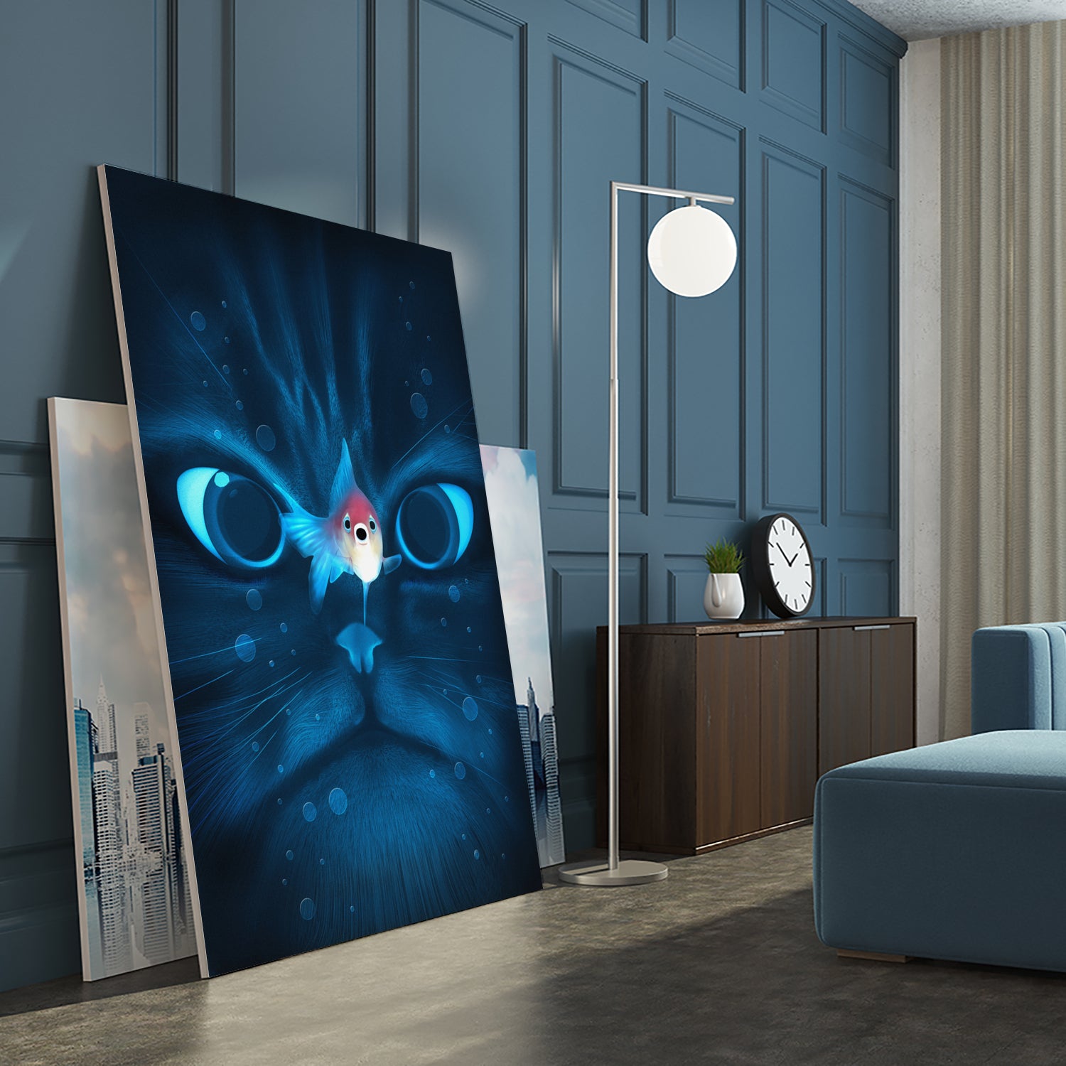 Catfish by Nicholas Ely on GIANT ART - blue digital painting