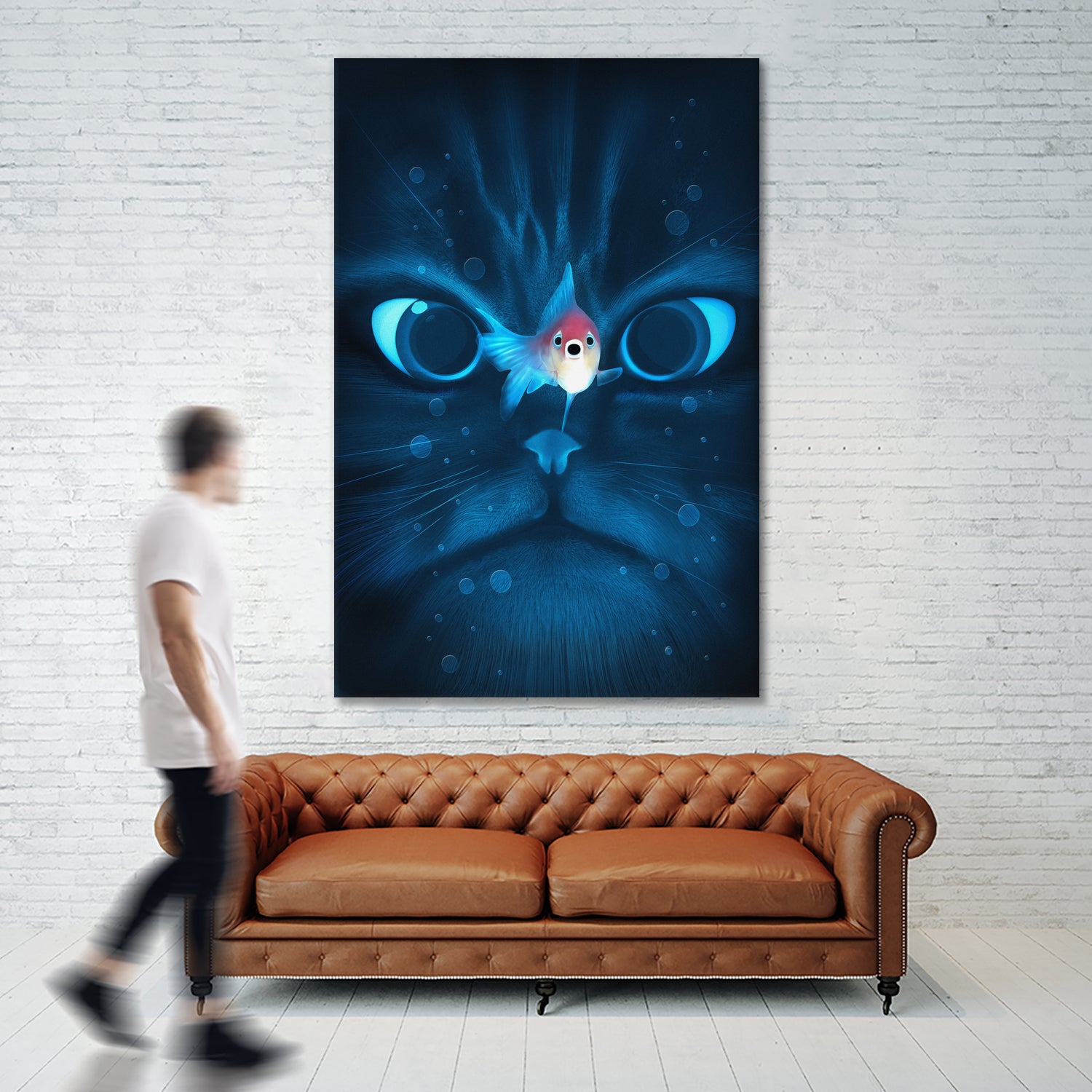 Catfish by Nicholas Ely on GIANT ART - blue digital painting