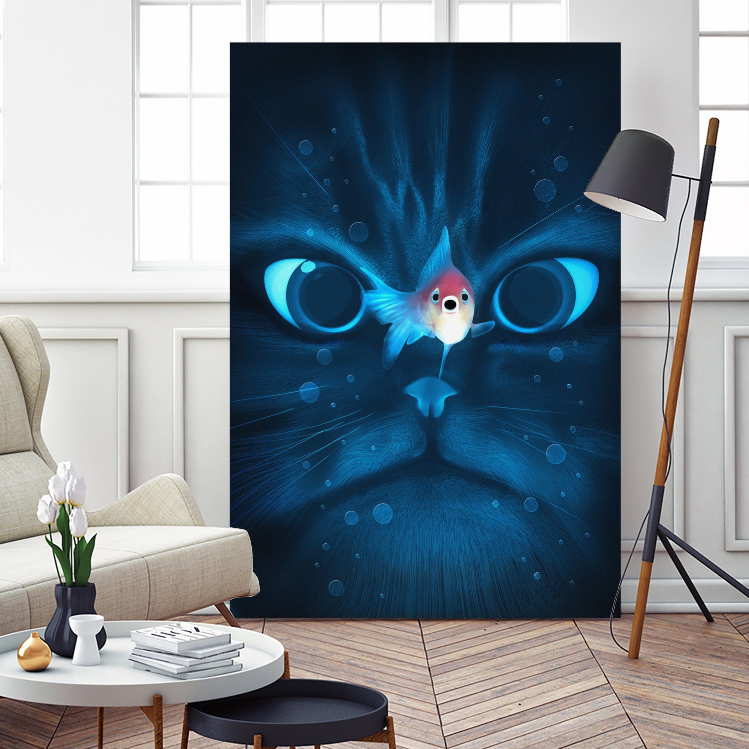 Catfish by Nicholas Ely on GIANT ART - blue digital painting