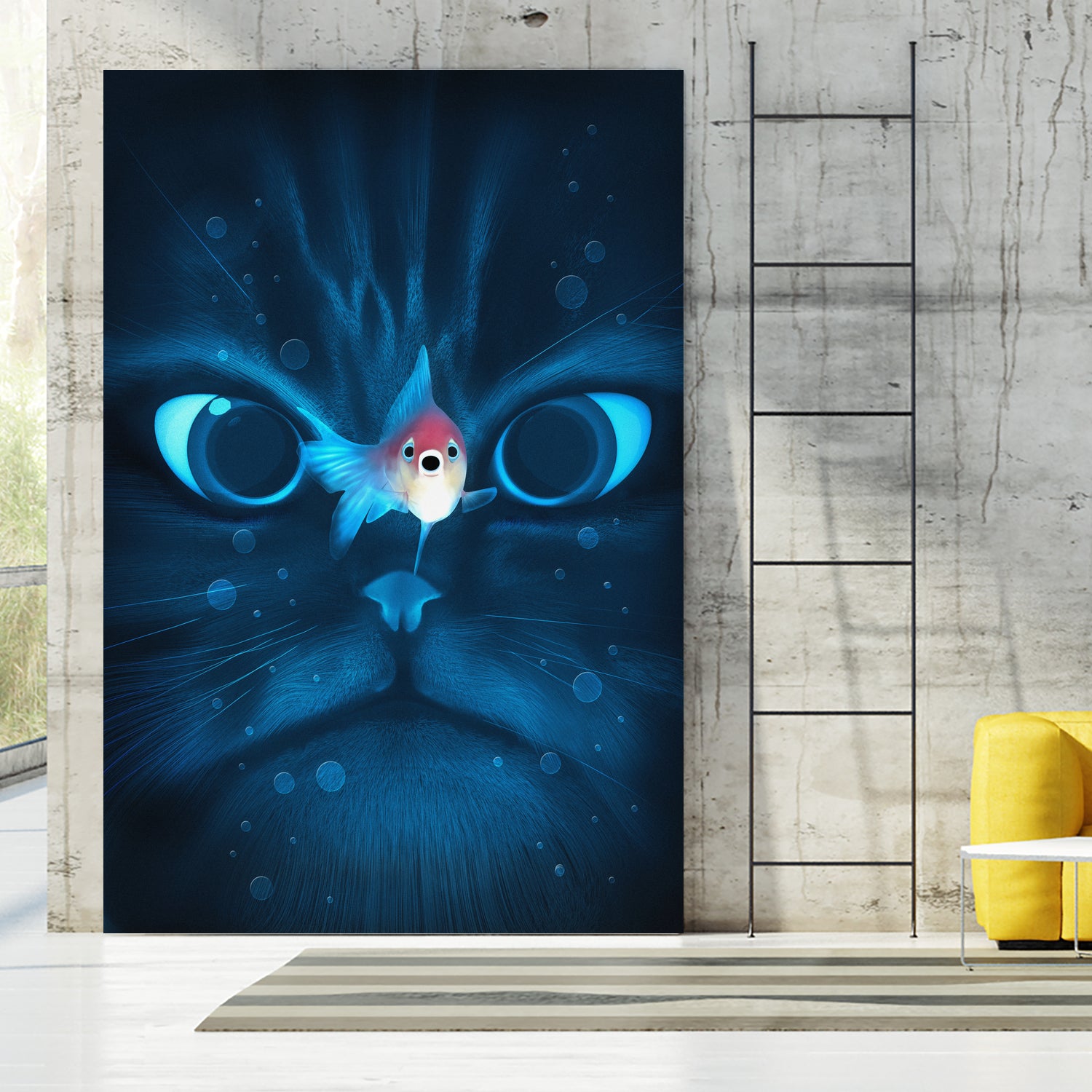 Catfish by Nicholas Ely on GIANT ART - blue digital painting