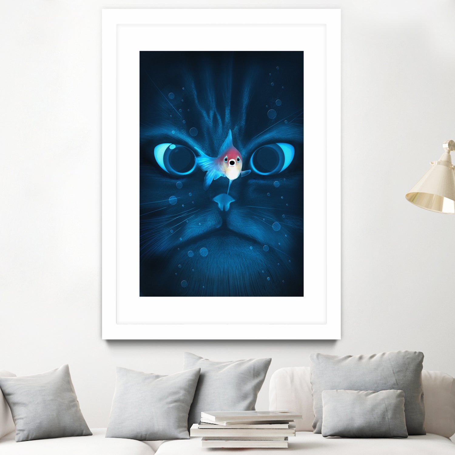 Catfish by Nicholas Ely on GIANT ART - blue digital painting