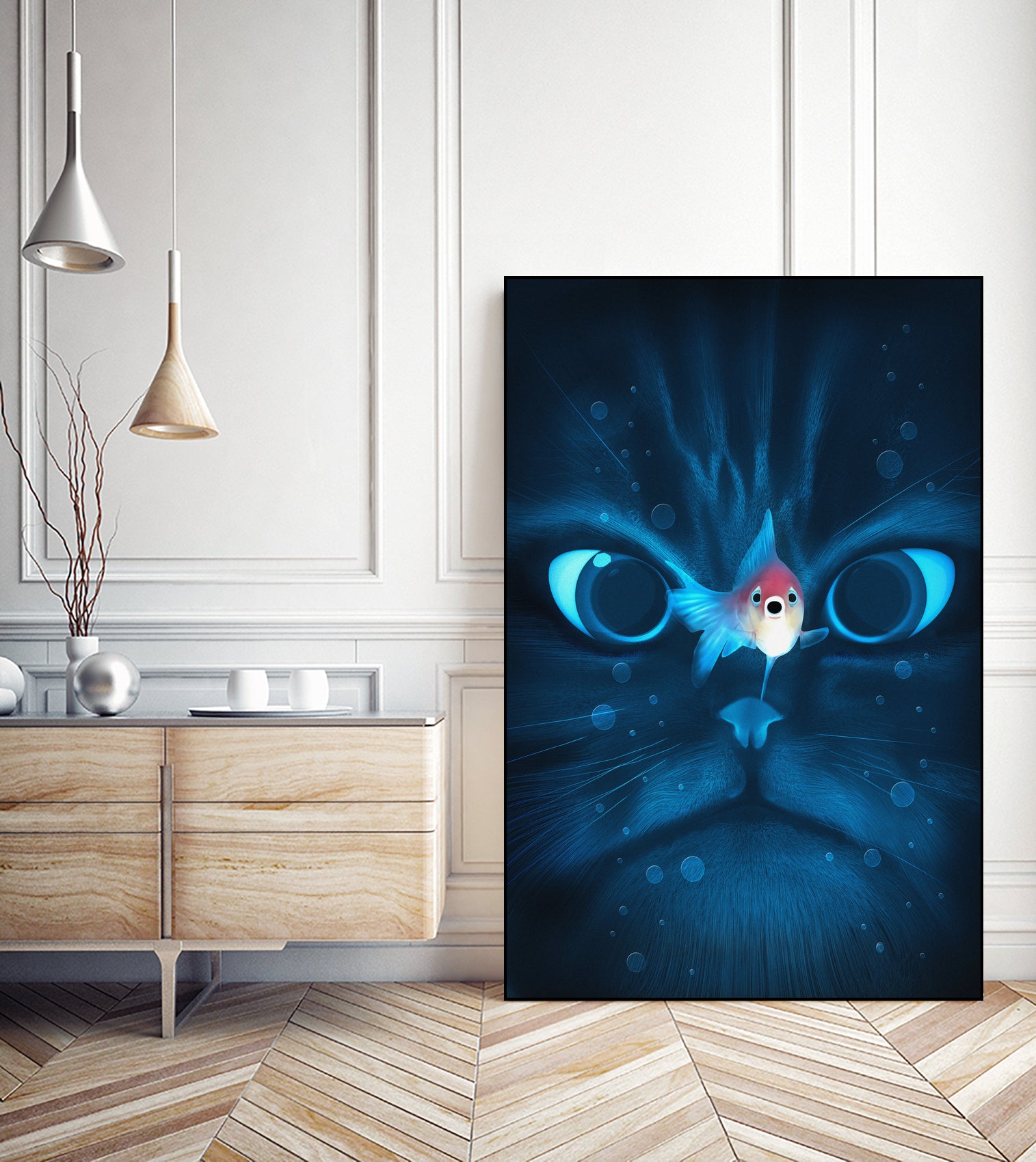 Catfish by Nicholas Ely on GIANT ART - blue digital painting