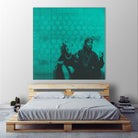 Marilyn y Tupac by Meredith Watson on GIANT ART - green photo manipulation