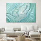 Aquamarine Pastel and Teal Agate Crystal by Mar Cantón on GIANT ART - white digital painting