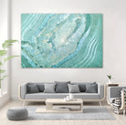 Aquamarine Pastel and Teal Agate Crystal by Mar Cantón on GIANT ART - white digital painting