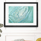 Aquamarine Pastel and Teal Agate Crystal by Mar Cantón on GIANT ART - white digital painting