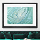 Aquamarine Pastel and Teal Agate Crystal by Mar Cantón on GIANT ART - white digital painting