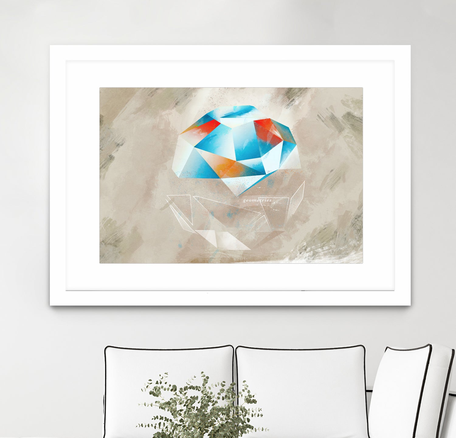 Geometries II by Raffael Pindell on GIANT ART - blue digital painting