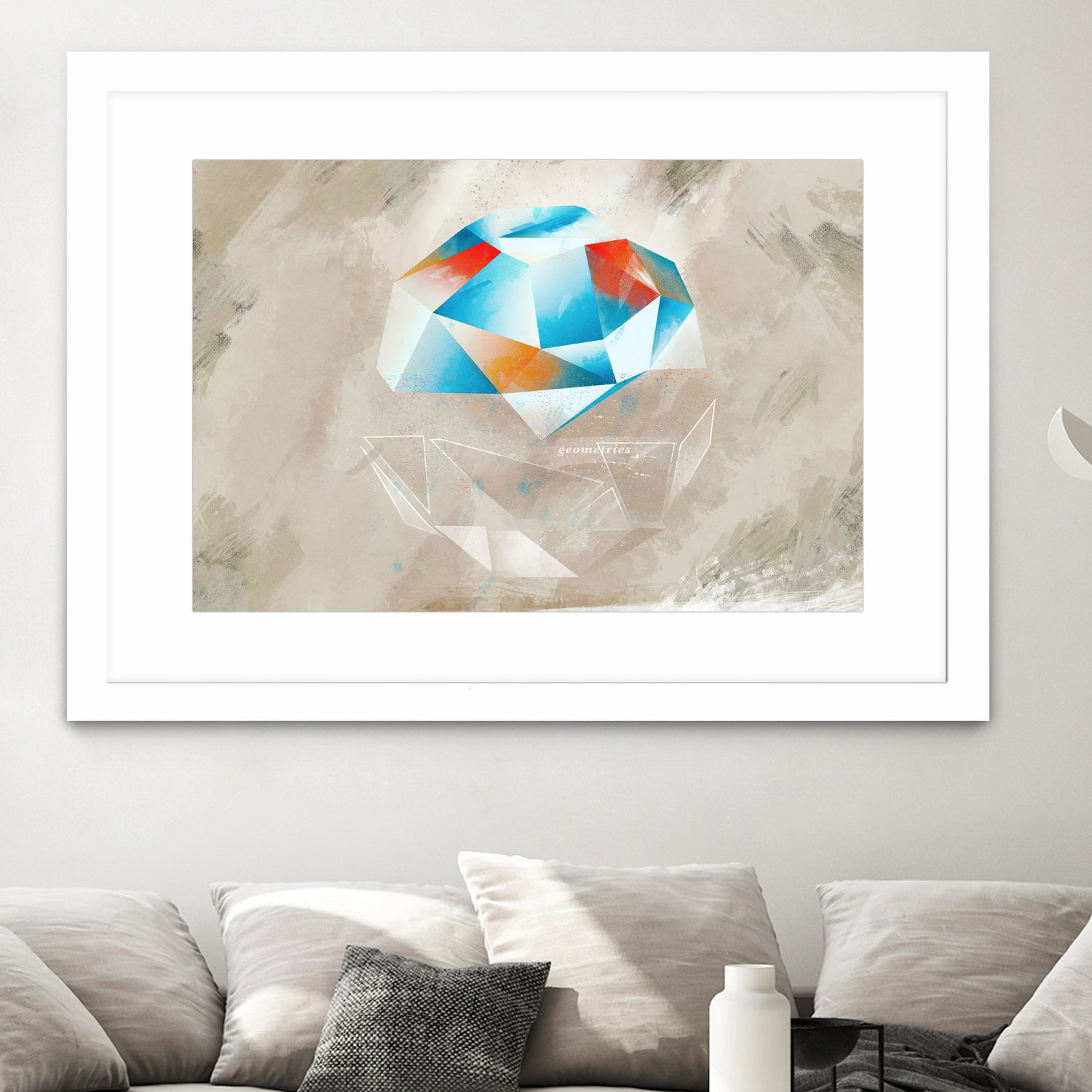 Geometries II by Raffael Pindell on GIANT ART - blue digital painting