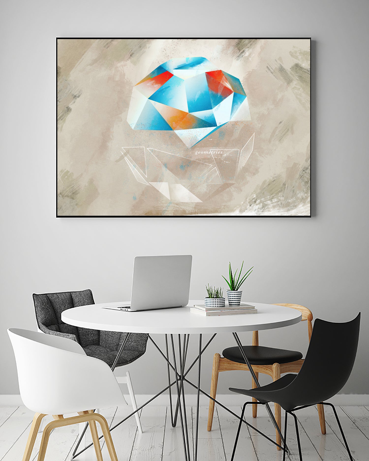 Geometries II by Raffael Pindell on GIANT ART - blue digital painting