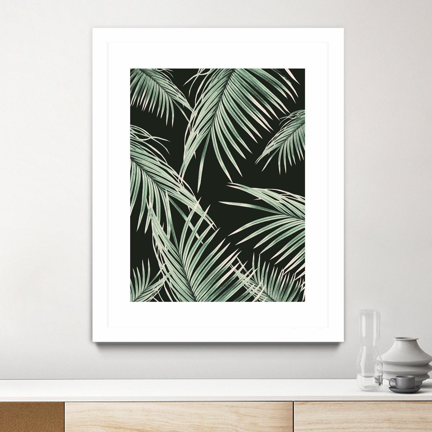 Green Palm Leaves Dream #1 by Anita & Bella Jantz on GIANT ART - green photo illustration