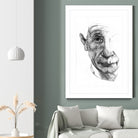 Einstein illustration by Charlotte Johnson on GIANT ART - gray digital drawing