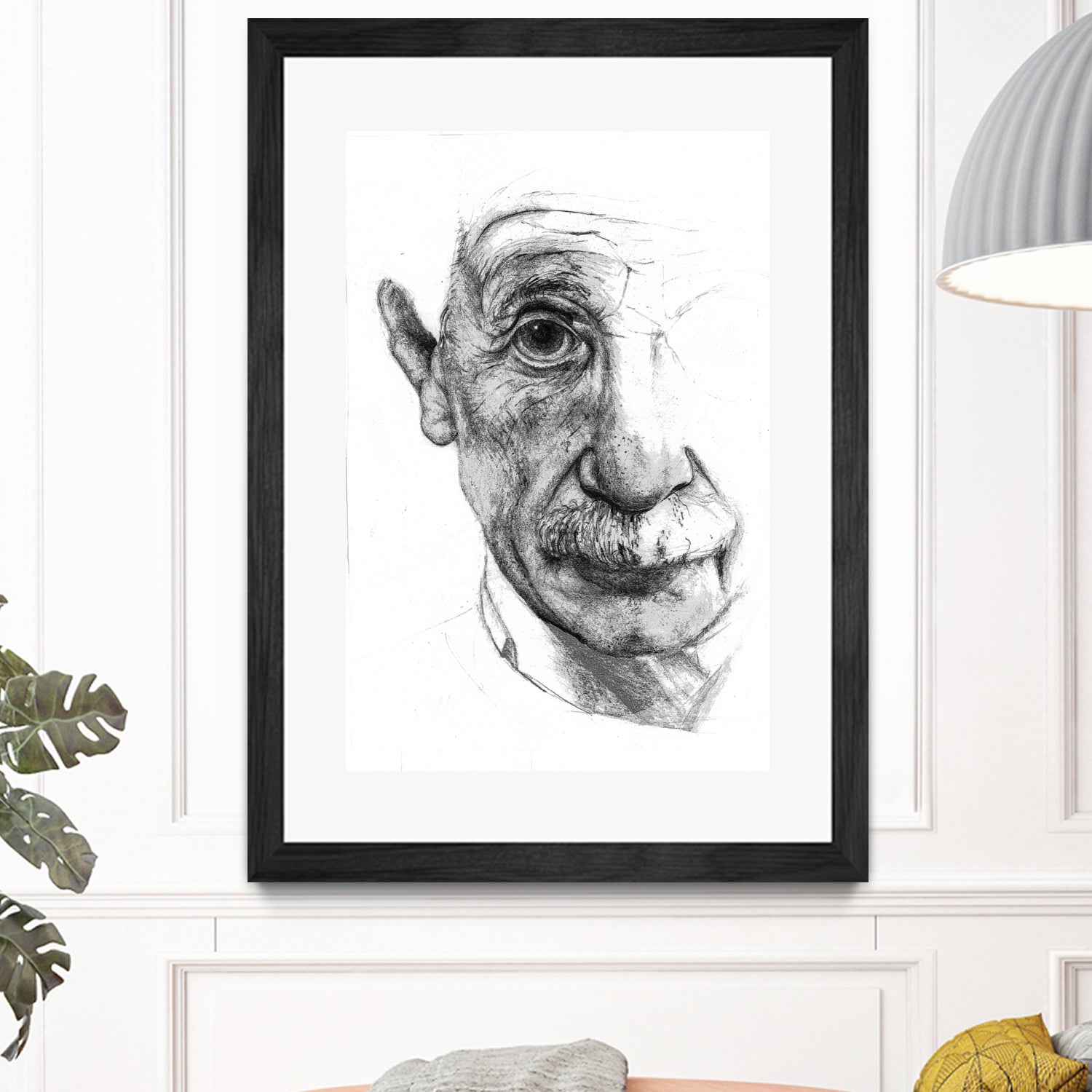 Einstein illustration by Charlotte Johnson on GIANT ART - gray digital drawing