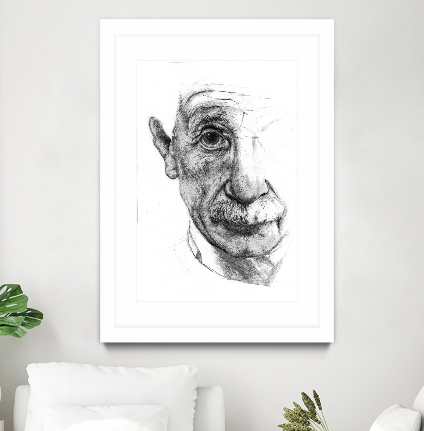 Einstein illustration by Charlotte Johnson on GIANT ART - gray digital drawing