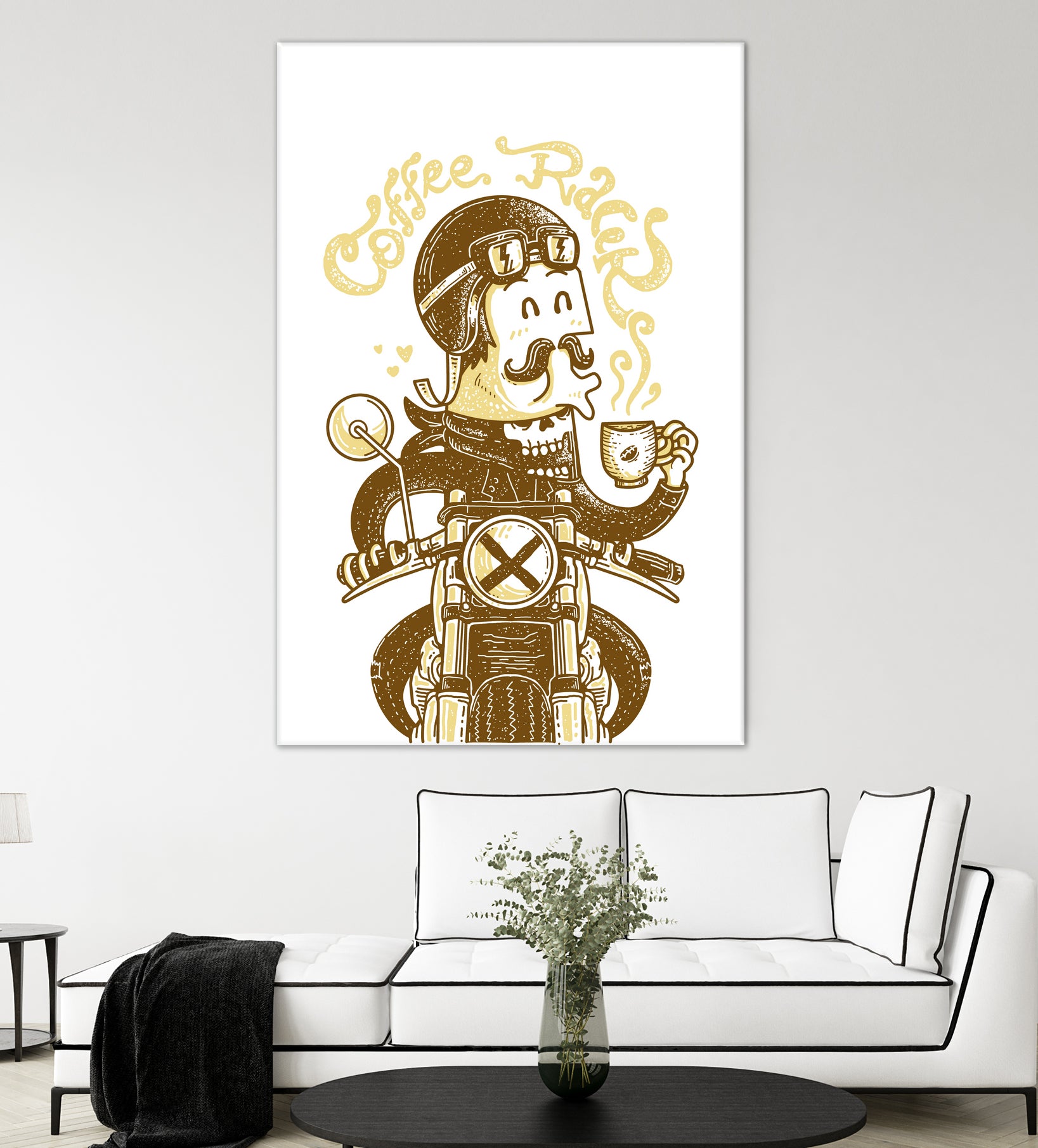 78 Coffee Racer by Afif Quilimo on GIANT ART - white digital drawing