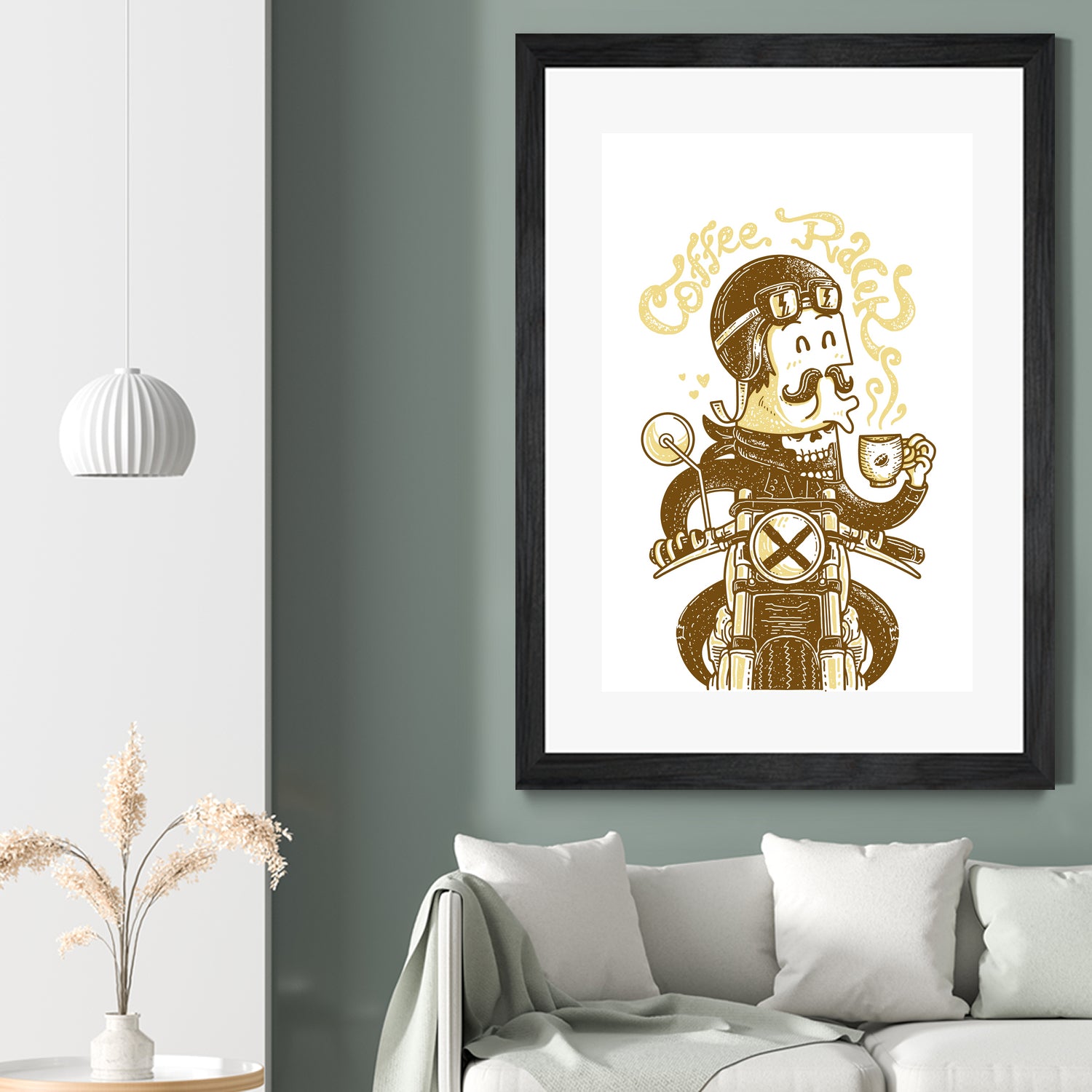 78 Coffee Racer by Afif Quilimo on GIANT ART - white digital drawing