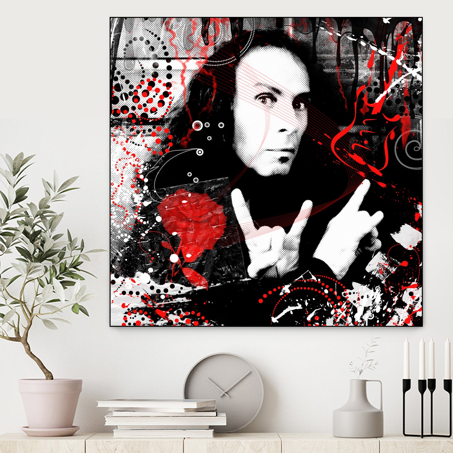 Ronnie James Dio by DARIA GRACHEVA on GIANT ART - black digital painting