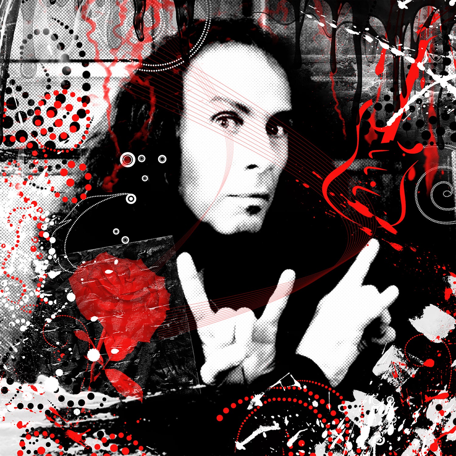 Ronnie James Dio by DARIA GRACHEVA on GIANT ART - black digital painting