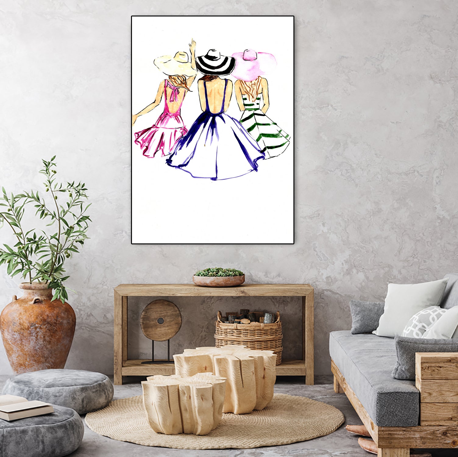 SISTERS by Tatiana Vlasko on GIANT ART - fuchsia digital painting