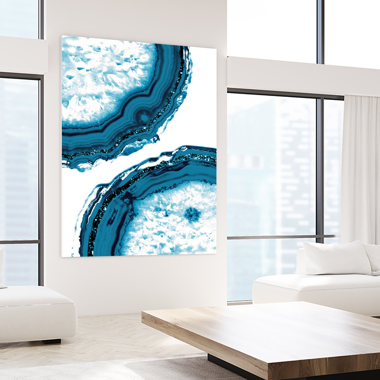 Blue Agate Glitter Glam #1 #gem #decor #art by Anita & Bella Jantz on GIANT ART - blue photo illustration