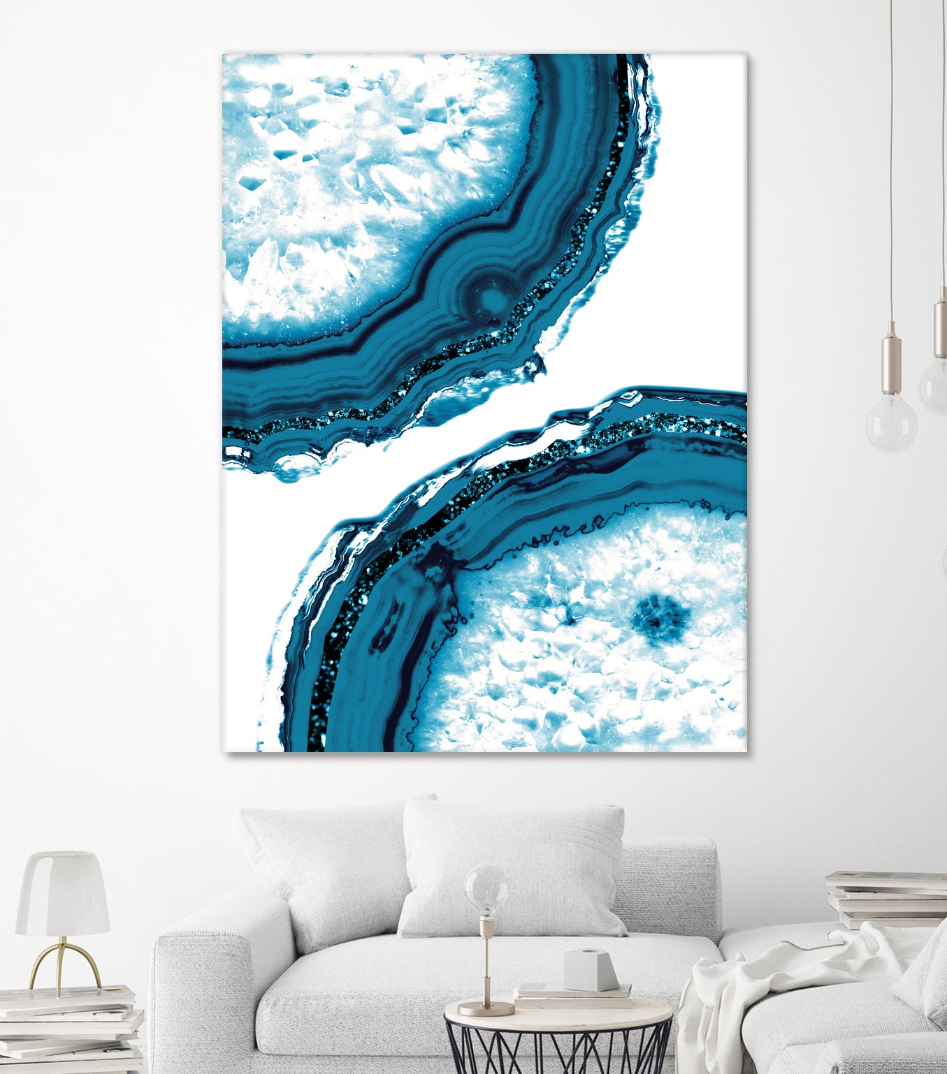 Blue Agate Glitter Glam #1 #gem #decor #art by Anita & Bella Jantz on GIANT ART - blue photo illustration