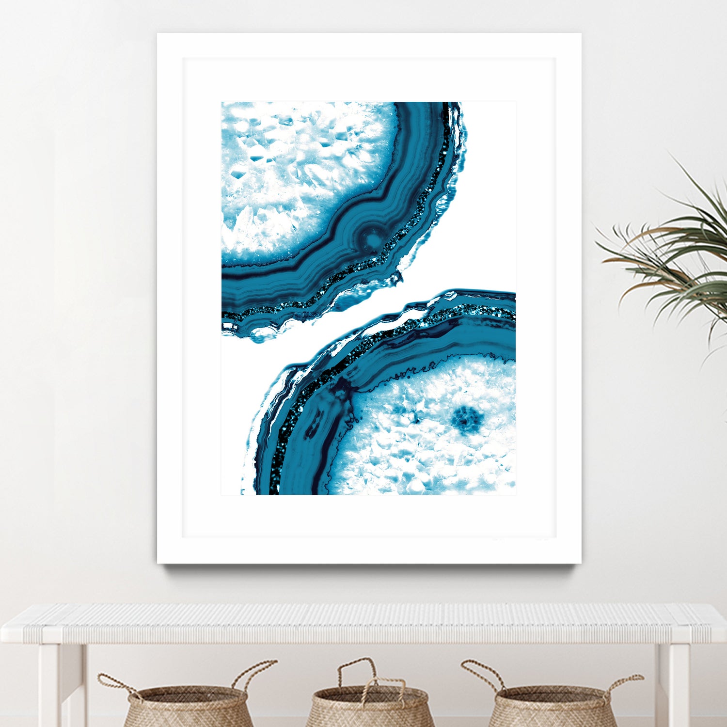 Blue Agate Glitter Glam #1 #gem #decor #art by Anita & Bella Jantz on GIANT ART - blue photo illustration