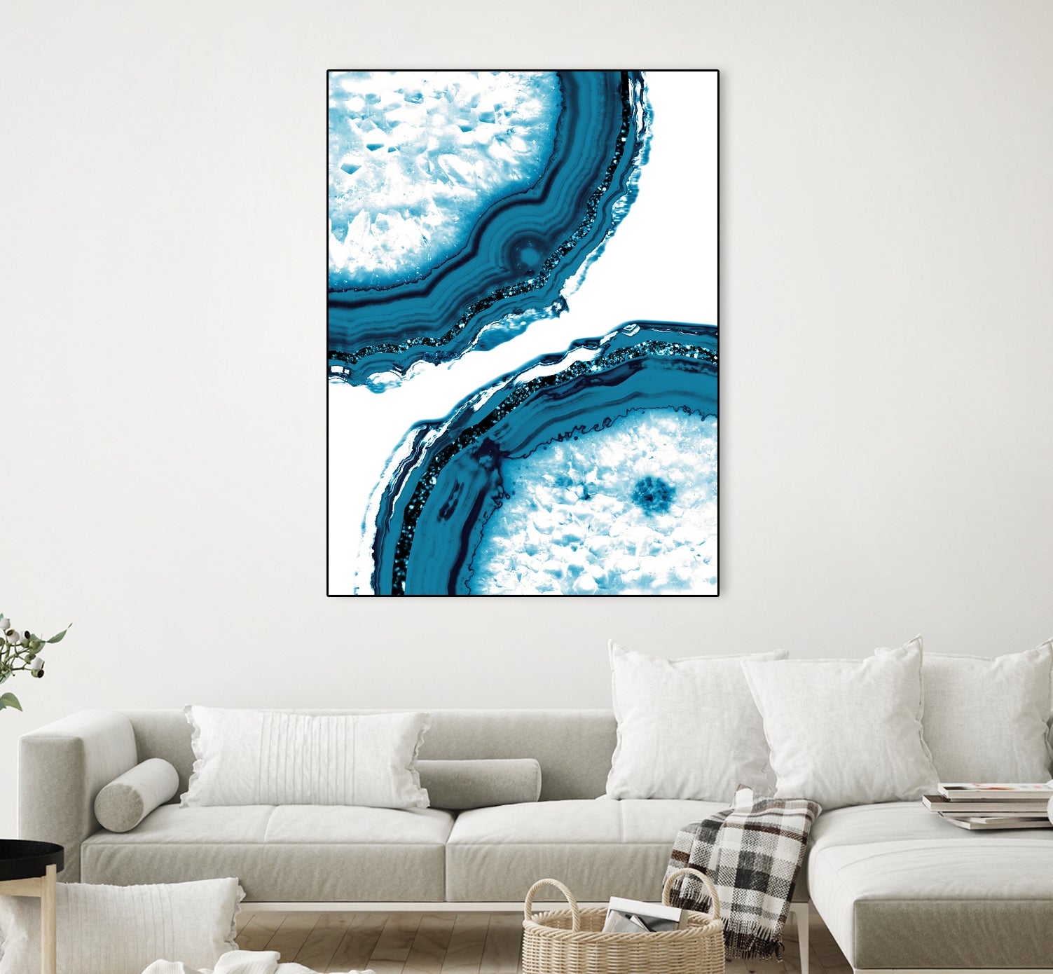 Blue Agate Glitter Glam #1 #gem #decor #art by Anita & Bella Jantz on GIANT ART - blue photo illustration