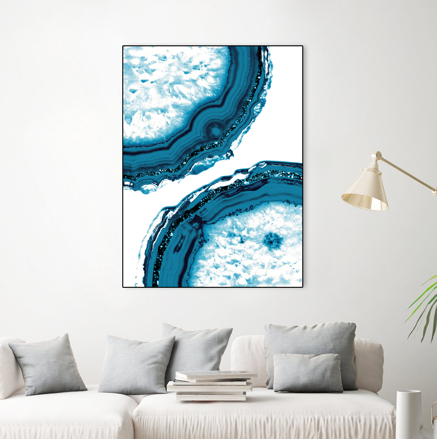 Blue Agate Glitter Glam #1 #gem #decor #art by Anita & Bella Jantz on GIANT ART - blue photo illustration