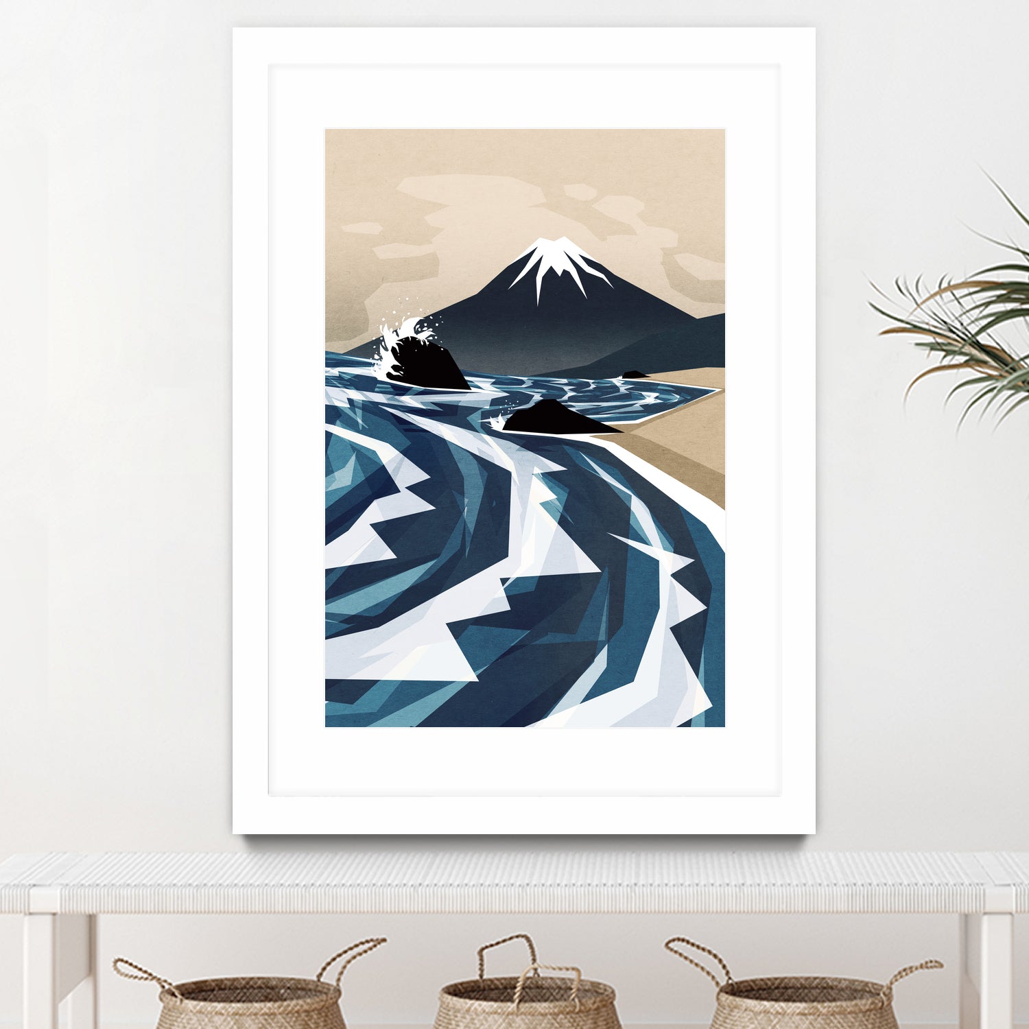 Breaking the waves by Sjoerd Piepenbrink on GIANT ART - blue digital painting