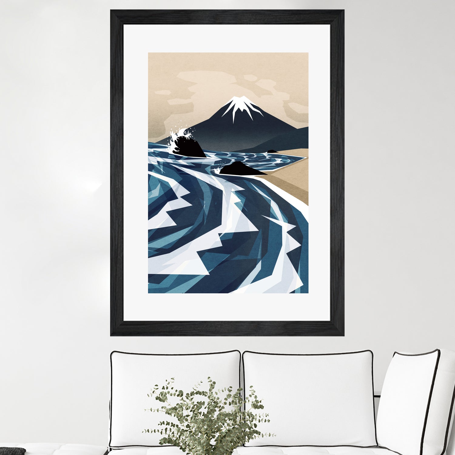 Breaking the waves by Sjoerd Piepenbrink on GIANT ART - blue digital painting