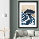 Breaking the waves by Sjoerd Piepenbrink on GIANT ART - blue digital painting