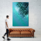 Aqua Blue OCEAN Glitter #1 #shiny #decor #art by Anita & Bella Jantz on GIANT ART - blue photo manipulation