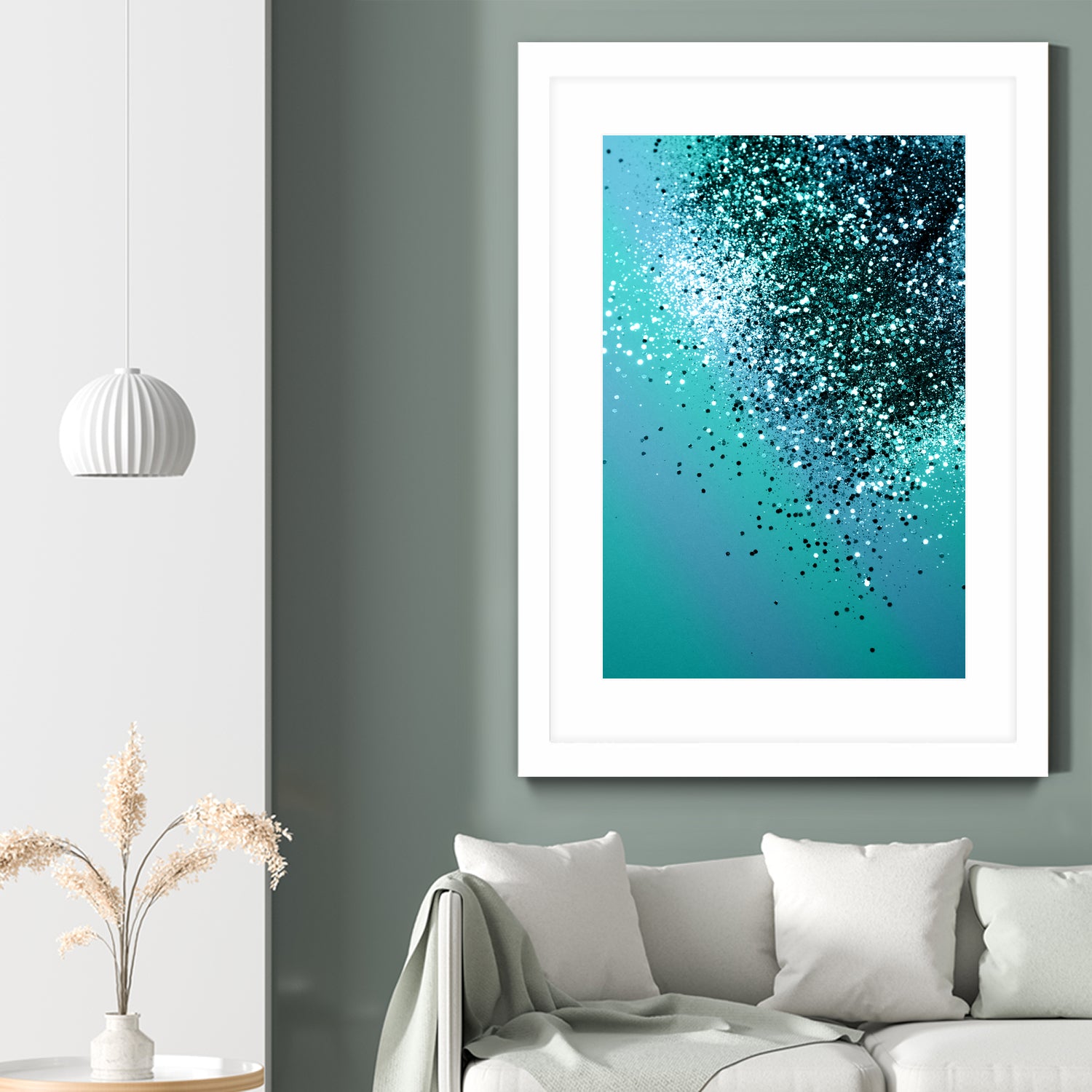 Aqua Blue OCEAN Glitter #1 #shiny #decor #art by Anita & Bella Jantz on GIANT ART - blue photo manipulation