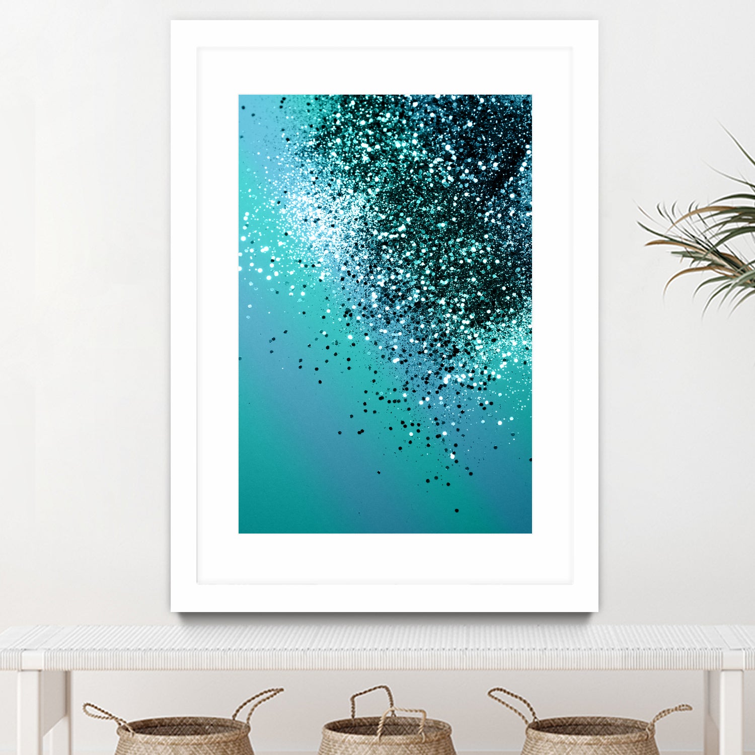 Aqua Blue OCEAN Glitter #1 #shiny #decor #art by Anita & Bella Jantz on GIANT ART - blue photo manipulation