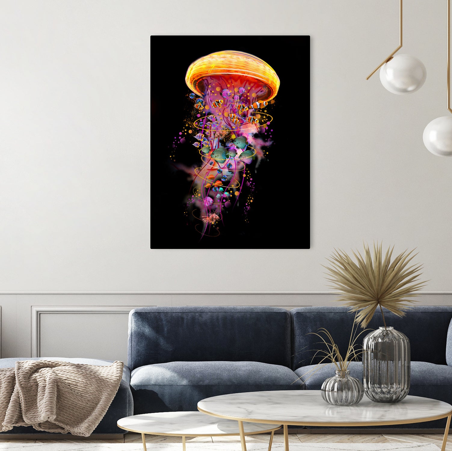 Jellyfish World by David Loblaw on GIANT ART - blue photo illustration