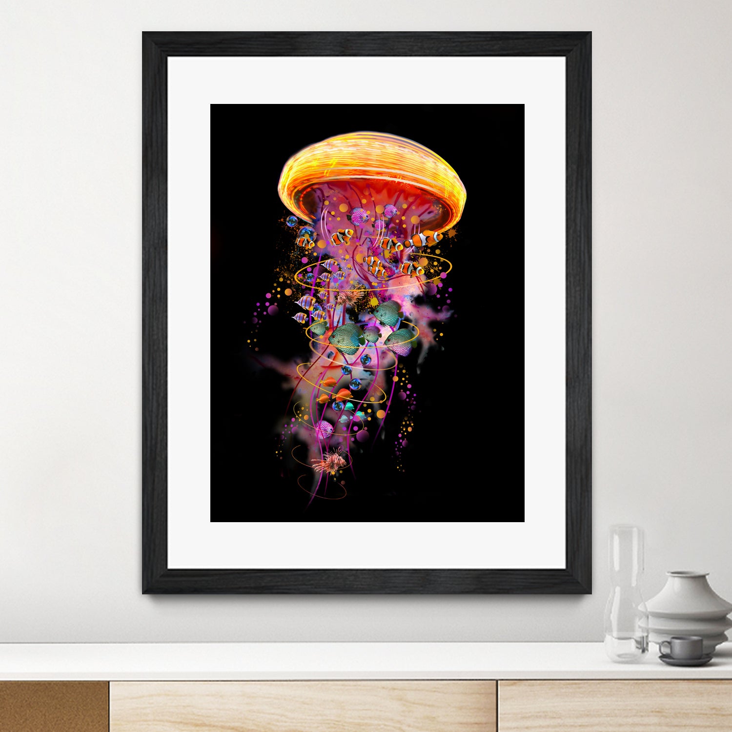 Jellyfish World by David Loblaw on GIANT ART - blue photo illustration