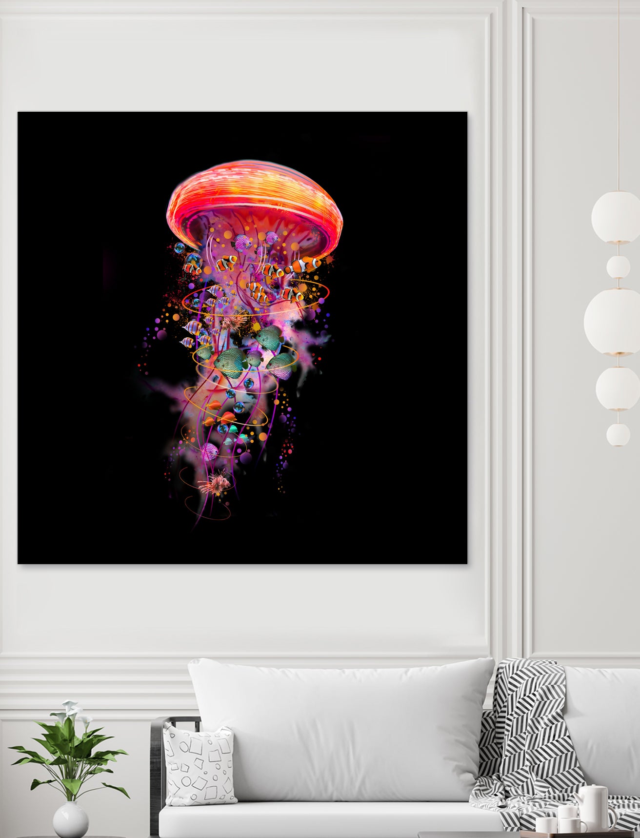 Jellyfish World by David Loblaw on GIANT ART - blue photo illustration