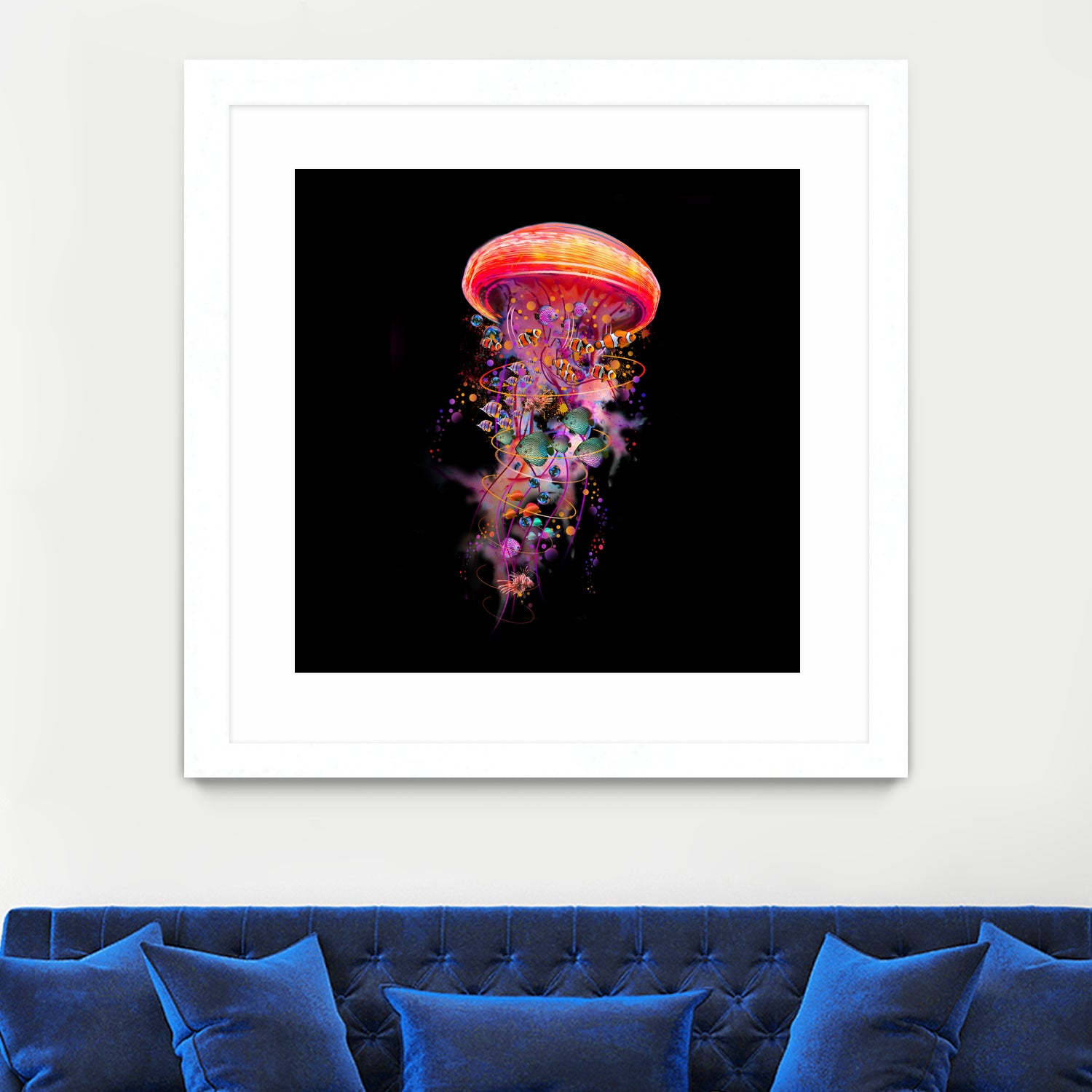 Jellyfish World by David Loblaw on GIANT ART - blue photo illustration