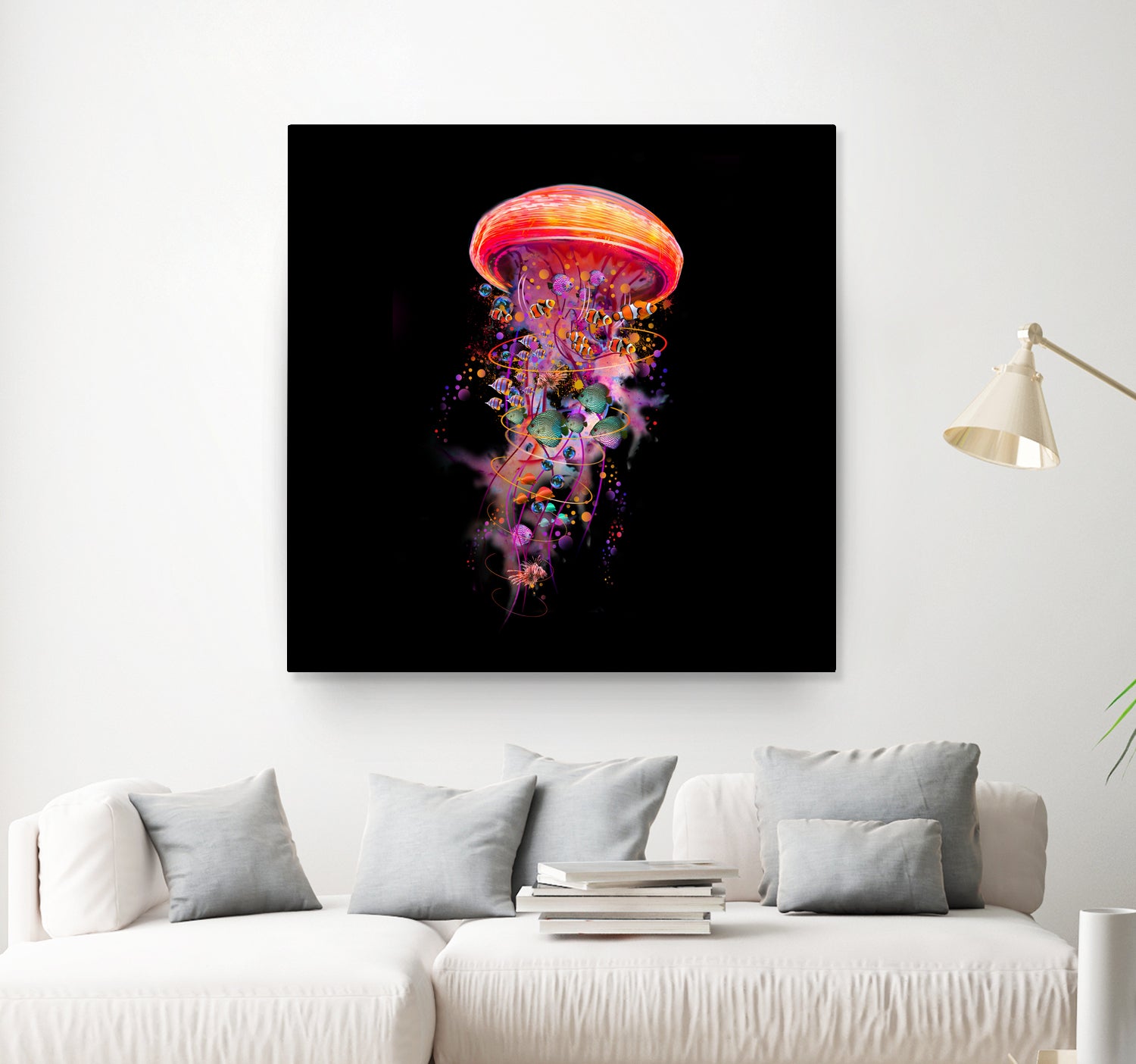 Jellyfish World by David Loblaw on GIANT ART - blue photo illustration