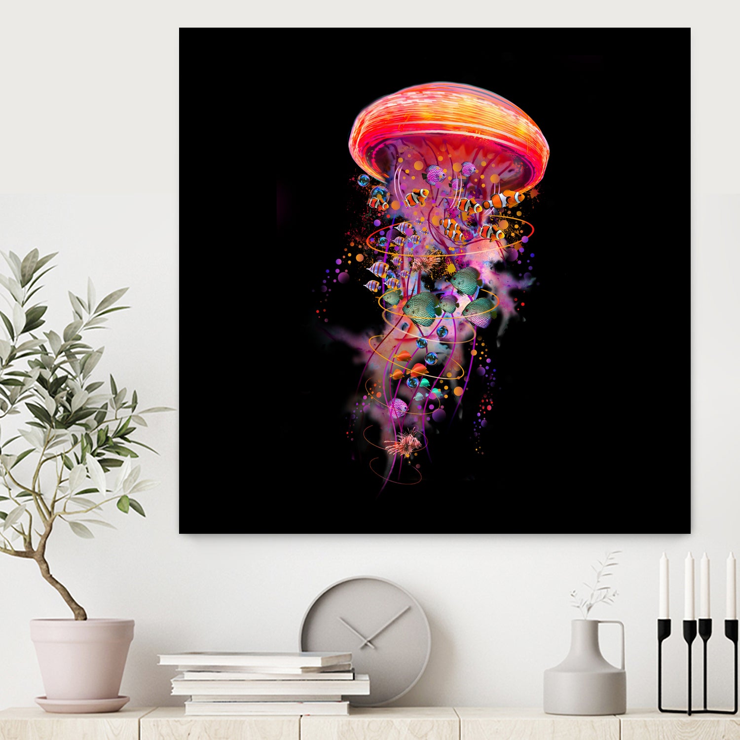 Jellyfish World by David Loblaw on GIANT ART - blue photo illustration