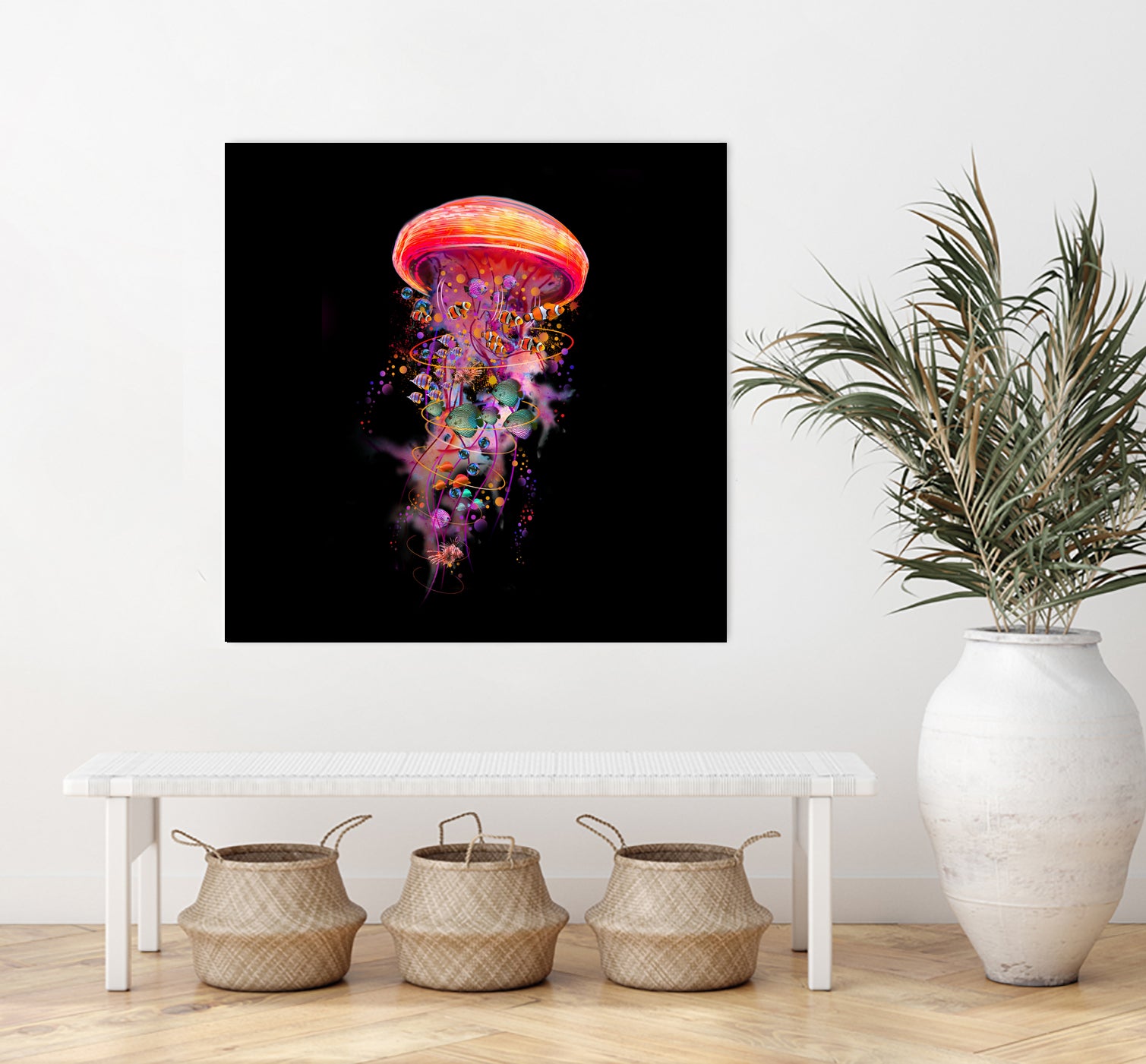 Jellyfish World by David Loblaw on GIANT ART - blue photo illustration