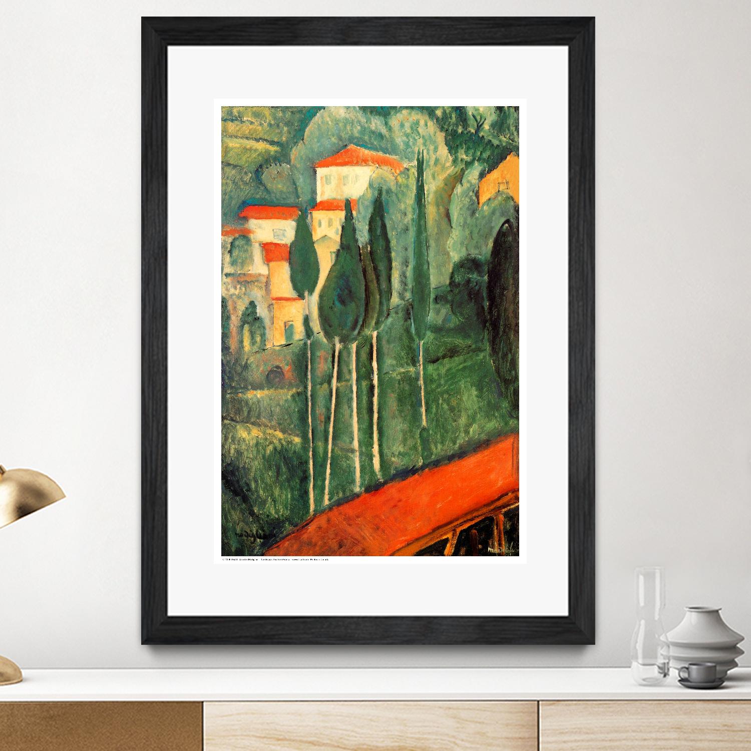 Landscape Southern France by Amedeo Modigliani on GIANT ART - green master