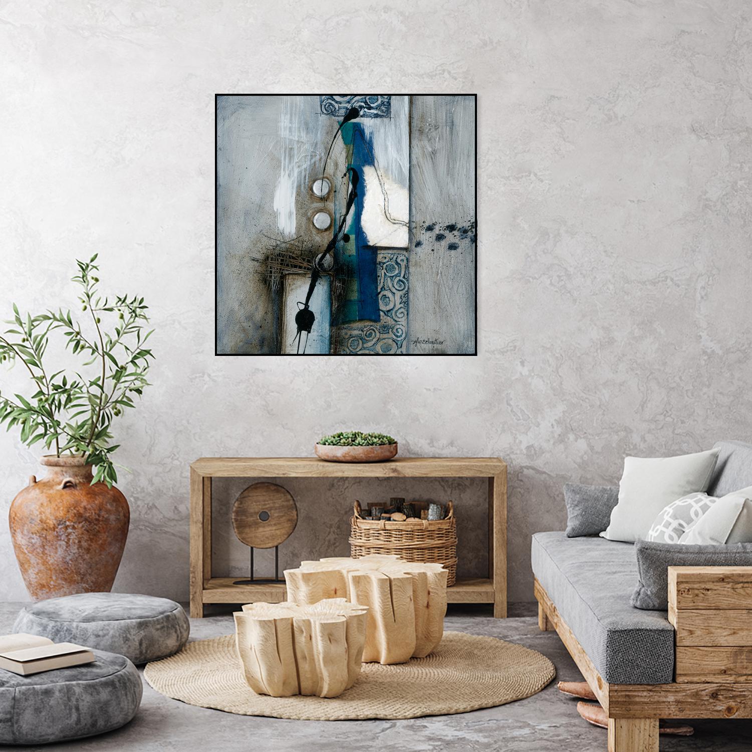 La fonte by Sylvie Cloutier on GIANT ART - blue abstract