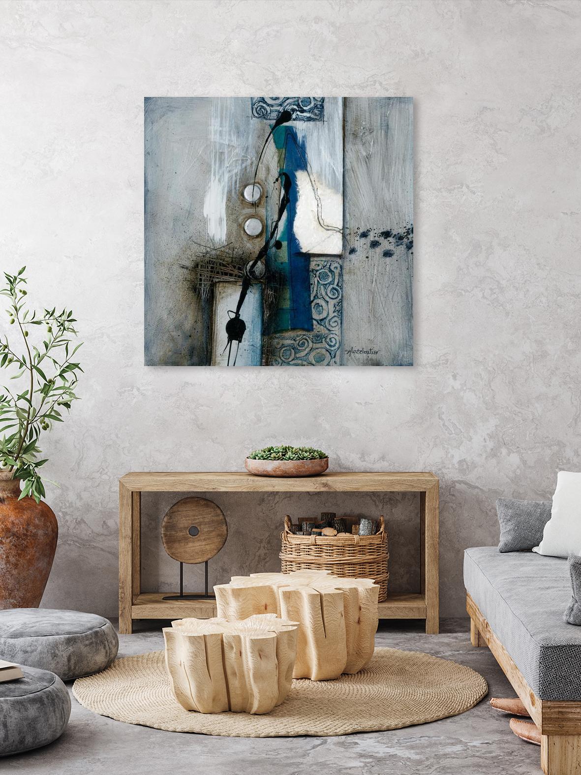 La fonte by Sylvie Cloutier on GIANT ART - blue abstract
