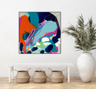 I-Would-Gladly-Listen by Clarie Desjardins on GIANT ART - red abstract framed canvas