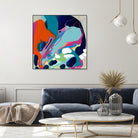 I-Would-Gladly-Listen by Clarie Desjardins on GIANT ART - red abstract framed canvas