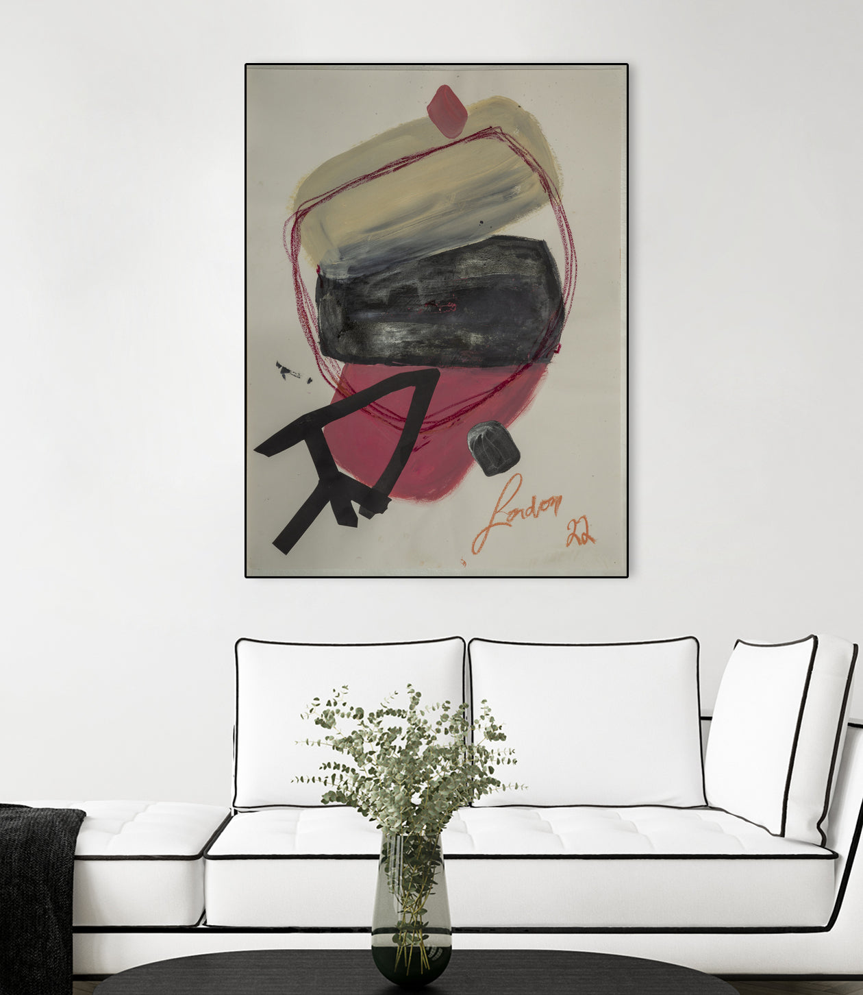 Spirit Arrow by Janet London on GIANT ART - pink abstract