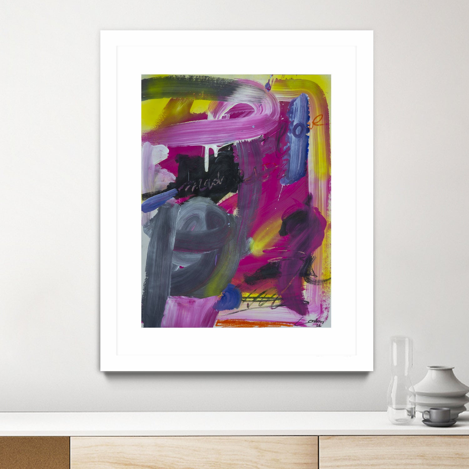 The Madness of Love by Janet London on GIANT ART - fluo pink abstract