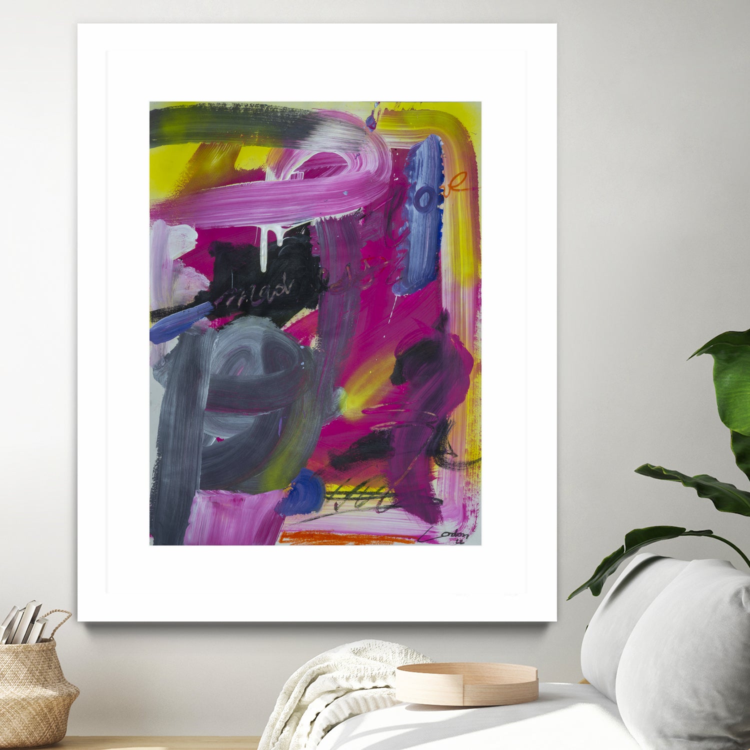 The Madness of Love by Janet London on GIANT ART - fluo pink abstract