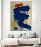 Blue and Orange No 1 by Janet London on GIANT ART - blue abstract